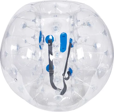 Image de SucceBuy Lot de 1 Bumper Ball gonflable, 4 pieds/1,2 m de balle de sumo en forme de panier pour adolescents et adultes, balle à bulles en PVC de 0,8 mm d'épaisseur pour hamster humain pour les jeux d'équipe en plein air, jouet bumper