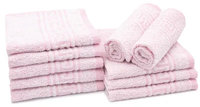 Produktbild von 10er Set Seiftücher, 70% Baumwolle, 30% Polyester, 30x30 cm, rosa