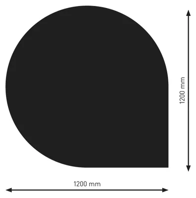 Produktbild von Raik Bodenplatte B6 Tropfen schwarz pulverbeschichtet 1200 x 1200 mm