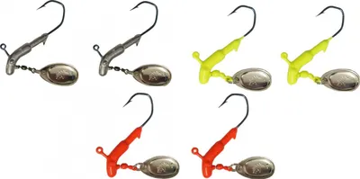 Produktbild von Mosella Jighaken 7g 3/0 mit Spinnerblatt, Farbe:Rot