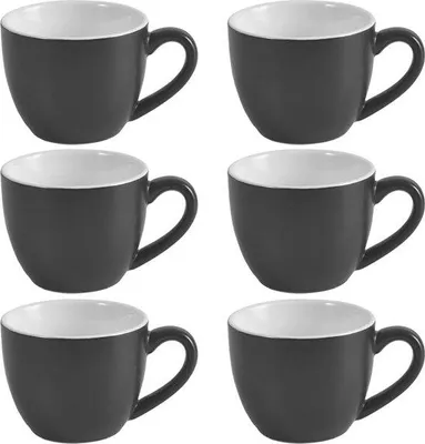 Produktbild von Famanu Espressotasse 90 ml - Schwarz, Set von 6