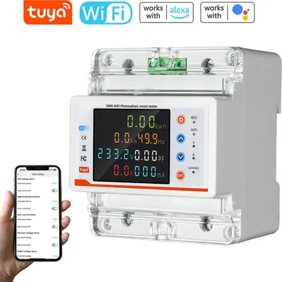 Obrázek produktu pro Jistič Tuya WiFi, obousměrné měření, měřič proudu, zpětný uzávěr, funkce ochrany, plán, APP, Alexa Google Assistant