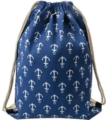 Produktbild von Juleeze JZBG0310 Nautischer blau-weißer Rucksack 34x1x43 cm