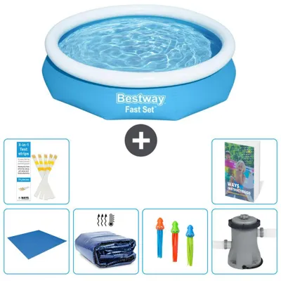 Imagen del producto de Bestway Fast Set, piscina redonda - 305x66 cm - 5 piezas, modelo S46