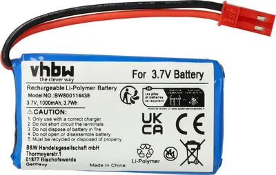 Produktbild von vhbw Akku kompatibel mit Quadcopter 20C Drohne Multicopter Quadrocopter (1000 mAh, 3,7 V, Li-Ion)