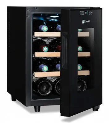 Produktbild von CLIMADIFF Weinkühlschrank CC12, 12 Flaschen, Flaschenkühlschrank Kühlschrank, für 12 Standardflaschen á 0,75l,Weinkühler Kühlschrank