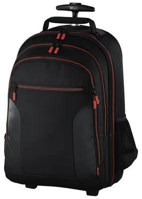 Image de Hama "Miami" 200 - Valise à roulettes / sac à dos pour appareil photo avec objectifs et tablette / ordinateur portable - nylon - noir (00139854)