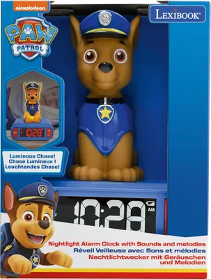 Obrázok produktu pre Paw Patrol Chase 3D nočné svetlo s budíkom a zvukovými efektmi