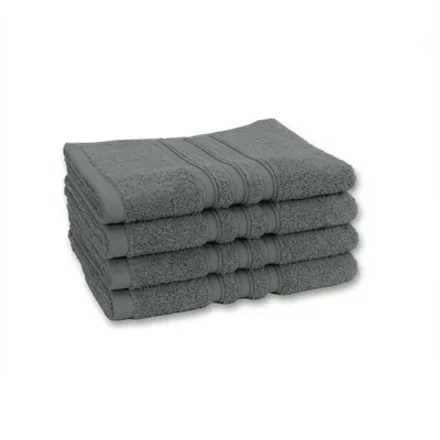 Produktbild von Vency Premium 4er Pack Handtuch Set - 100% Baumwolle - Saugfähige und langlebige Handtücher, Größe 40x70 cm, Anthrazit