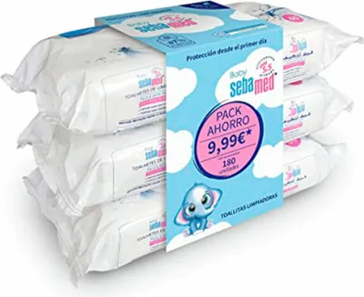 Immagine prodotto di Salviette detergenti Sebamed per bambini, lotto 3 x 60