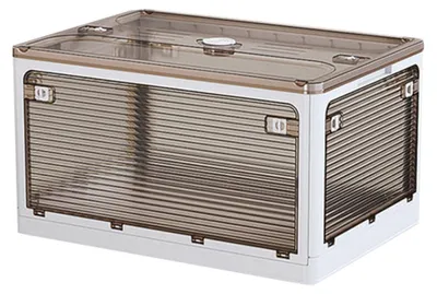 Klappbare Aufbewahrungsbox 116 l, weiß, transparent, PP