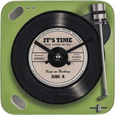 Image de Wanduhr »Plattenspieler«.