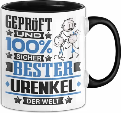 Produktbild von Urenkel Geschenk Lustiger Spruch für Urenkel Geschenkidee Bester Urenkel Der Welt (Schwarz)