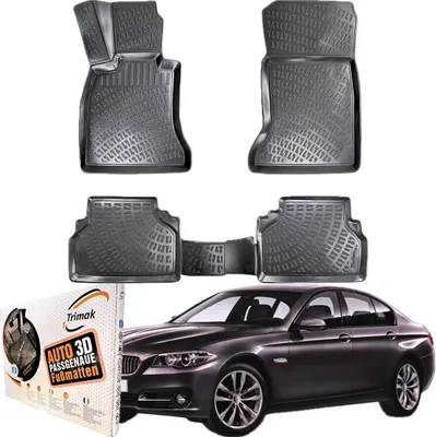 Produktbild von Trimak Autofußmatten kompatibel mit BMW 5ér F10 & F11 2010 - 2013 Auto Allwetter Gummimatten