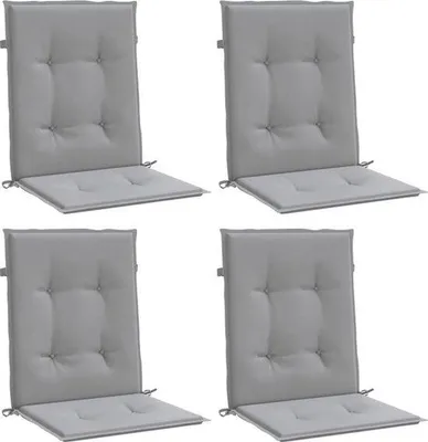 Image de Coussins de jardin en tissu anthracite - Lot de 4 - Tissu