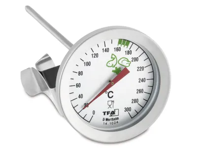 Immagine prodotto di termometro fino a 300°C diametro 5x17cm acciaio inox 14.1024