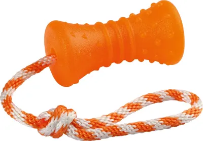 Immagine prodotto di Osso su corda 30cm, ToyFastic, arancione, 12,5xØ7cm