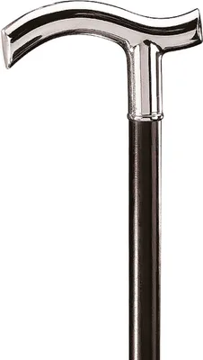 Produktbild von Holzstock Fritz SILVER schwarz mit großem Griff