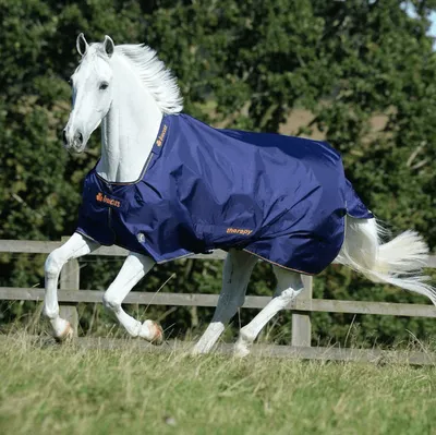 Image de Bucas Outdoordecke 50g Therapy Turnout Light Therapiedecke Navy/Orange 155