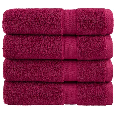 Produktbild von Premium-Handtücher SOLUND 4 Stk. Bordeaux 50x100 cm 600 g/m²