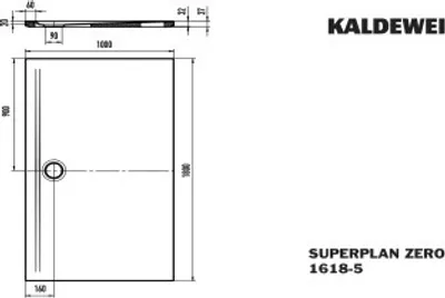 Produktbild von Kaldewei 364847983663 DW SUPERPLAN ZERO Mod.1618-5, 1000 x