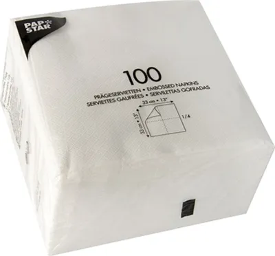 Produktbild von Papstar 81451, Weiß, Seidenpapier, 17 g/m², 330 mm, 330 mm, 1,9 g
