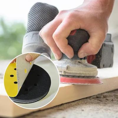 Produktbild von Schleifpapier 125 mm mit Klettverschluss, Körnung 120 (100 Stück) – 8-Loch Schleifscheiben für Exzenterschleifer, Holz und Metall