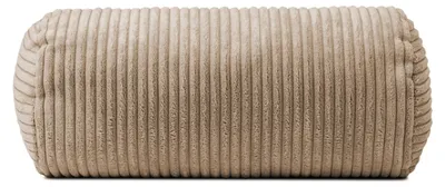 Produktbild von GÖZZE Anafi Kissenrolle weiche Kissenrolle in Cord-Optik mit Synthetikfüllung und Paspel Taupe 40 x 20 cm