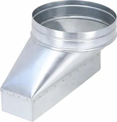 Produktbild von Flachkanal Adapter 300 x 90 mm auf Ø 200 mm, asymmetrisch