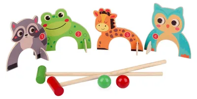 Obrázok produktu pre Eddy Toys kroketová hra zvieratko 8 kusov