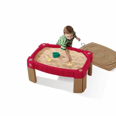Imagen del producto de Step2 naturally Playful Mesa de arena infantil| arenero para ninos de plastico | Caja / Cajas de arena con Tapa | Juguetes Jardin / exterior