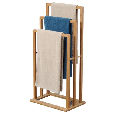 Produktbild von KESPER Handtuchhalter mit drei Ebenen, 40 x 82 x 27 cm, Bambus, 19432