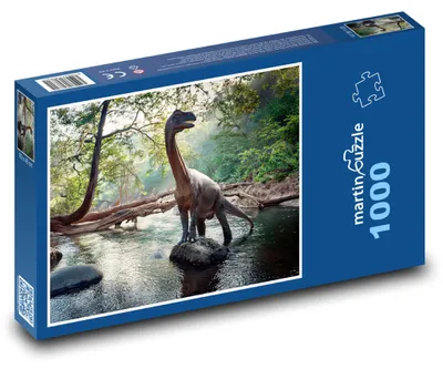 Produktbild von Puzzle 1000 Dinosaurier im Fluss - martinpuzzle