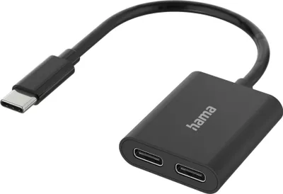 Immagine prodotto di adattatore audio 2in1 da spina USB-C a presa USB-C 2x audio + ricarica