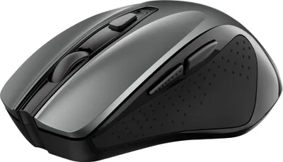 A close-up studio shot of a wireless computer mouse.