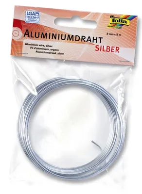 Zdjęcie produktu dla Folia 79660 Basteldraht Alu - silber, 2 mm x 5 m
