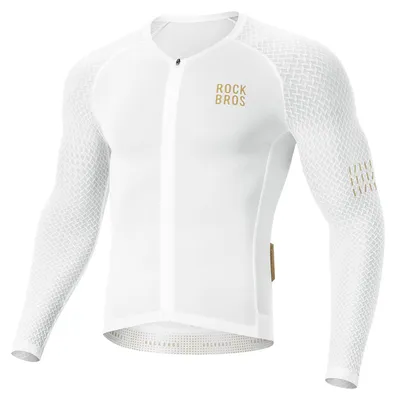 Image de T-shirt de cyclisme Rockbros YDCX008 Diamond, manches longues, taille XL, couleur blanche