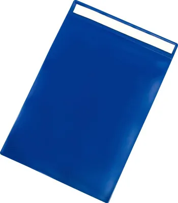 Produktbild von Kennzeichnungshülle A4 hoch PVC selbstklebend blau VE=10 Stück