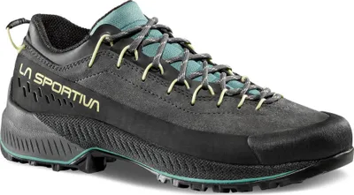 Schwarz-grüner Approach Schuh TX4 Evo Woman von La Sportiva; geeignet für Damen.