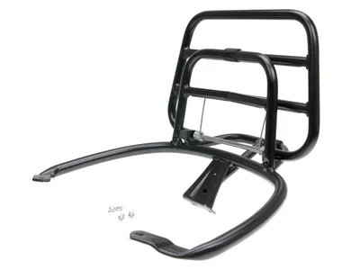 Zdjęcie produktu dla Bagażnik górny / bagażnik składany czarny do Vespa Primavera, Sprint