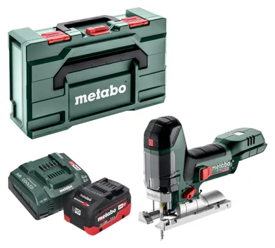 Image de Metabo ST 18 LT 130 BL Scie sauteuse sans fil 18 V 130 mm Brushless + 1x batterie LiHD 5,5 Ah + chargeur + Metabox