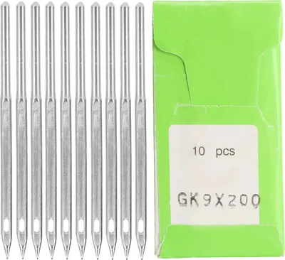 Immagine prodotto di set di 10 aghi per macchina da cucire in robusto acciaio, senza bava, set di aghi per GK9 Home, 5 cm, 200
