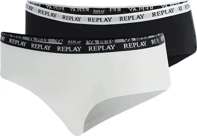 Produktbild von Replay Unterhose Damen-Slip mit Logo-Bund 2er Pack