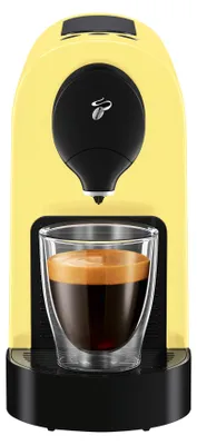 Produktbild von Tchibo Cafissimo „Pure plus“ Kaffeemaschine Kapselmaschine inkl. 30 Kapseln für Caffè Crema, Espresso und Kaffee | 0,8l | 1250 Watt | 11,9 x 33,7 x 24 cm | Limited Edition Lemon Splash