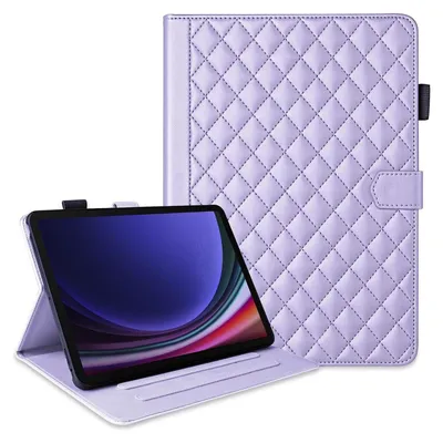 Immagine prodotto di Per Samsung Galaxy Tab S10 FE Plus Custodia in Pelle finta con funzione supporto Viola