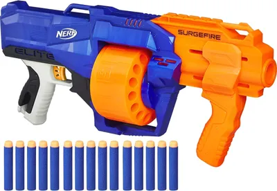Produktbild von N Strike Elite Surgefire Spielzeugblaster, mit Trommelmagazin