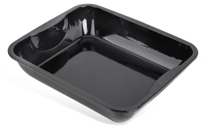 Produktbild von Zenker XXL Bräter Emaille (40 x 8 x 34 cm) SPECIAL COOKING, rechteckige Ofenform mit Emaille-Versiegelung, Backblech mit extra hohem Rand (Farbe: Schwarz)