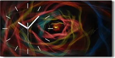 Produktbild von Wandbild Leinwand Bilder mit Uhr Geräuschlos 60x30 Malerei Abstrakte Kunst - weiße Hände