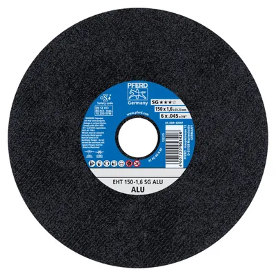 Produktbild von PFERD 61323116, Schneidedisk, Aluminium, Nicht-eisenhaltiges Metall, 15 cm, Jede Marke, Flache Mitte, 2,22 cm