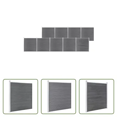 Obrázek produktu pro The Living Store zahradní plot WPC 1564x186 cm Grey